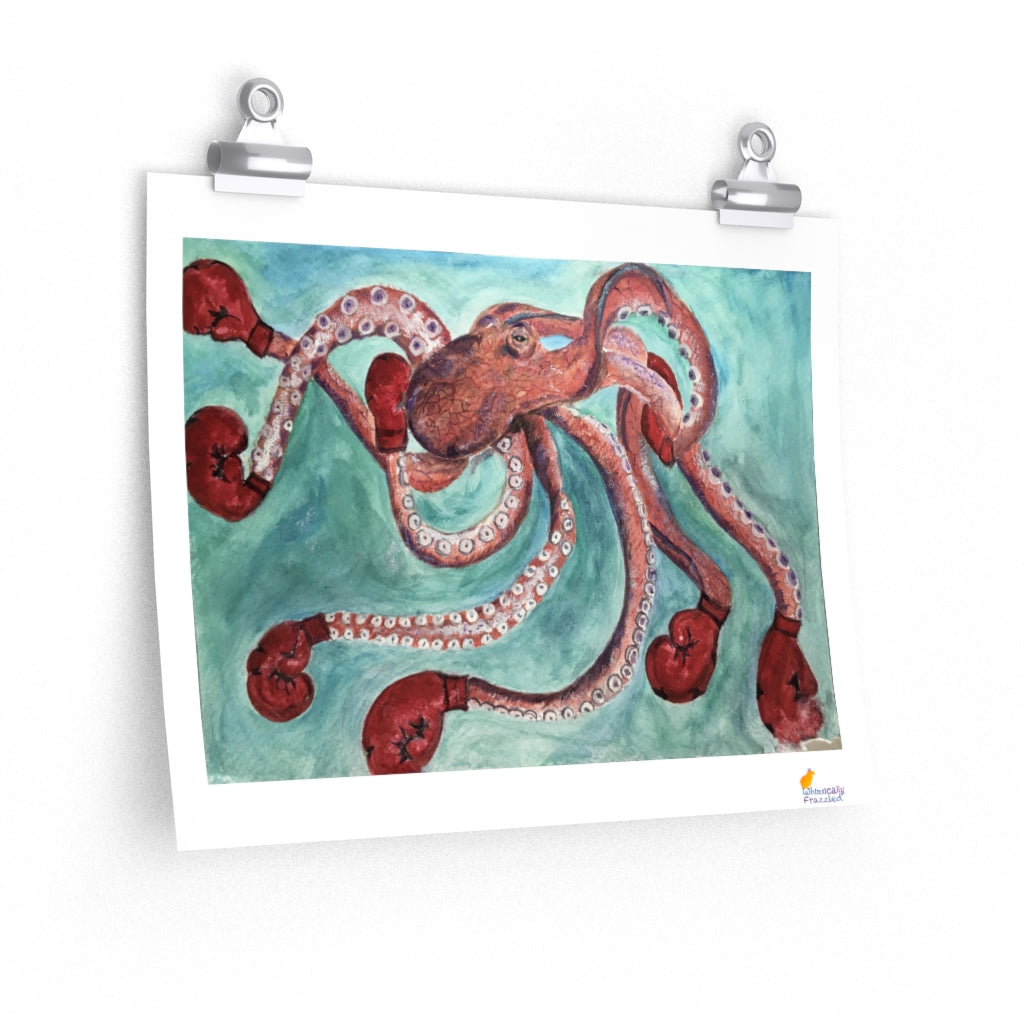 Boxing Octopus Premium Matte horizontal posters – Whimsically Frazzled